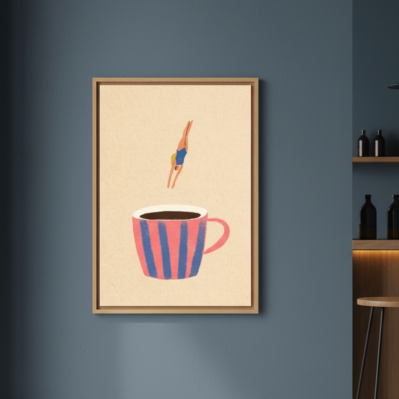 Coffee Dive by Henry Rivers wall - art - picture - poster