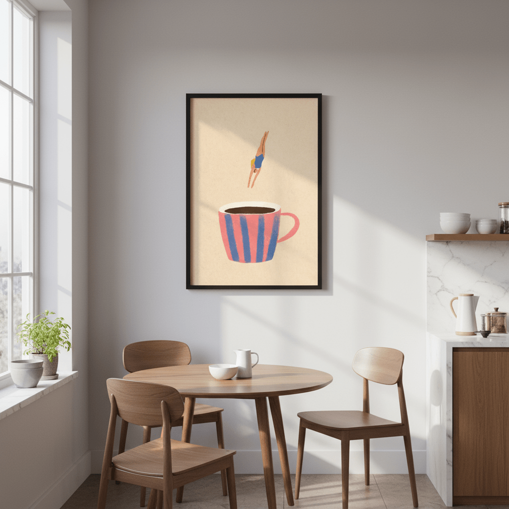 Coffee Dive by Henry Rivers wall - art - picture - poster