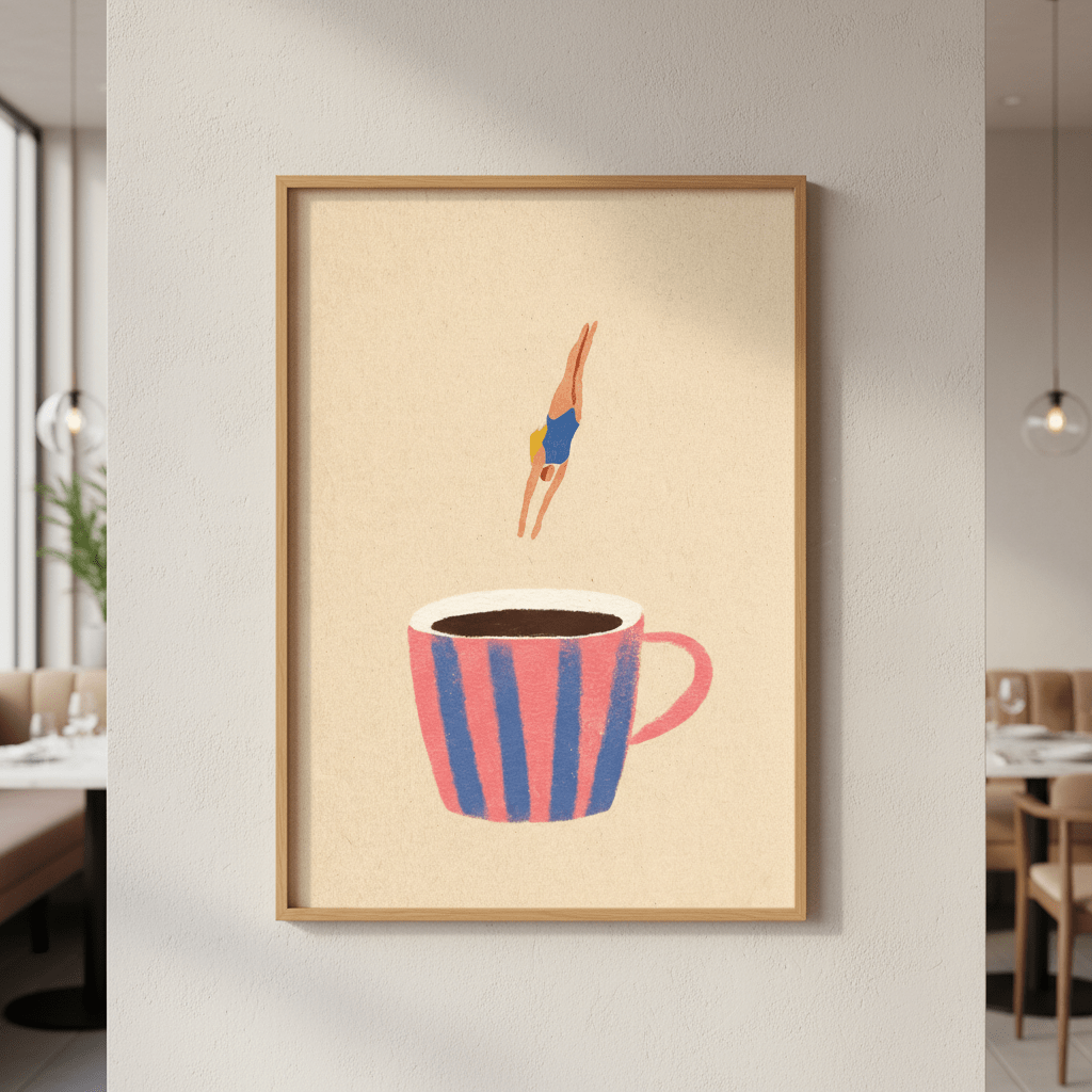 Coffee Dive by Henry Rivers wall - art - picture - poster