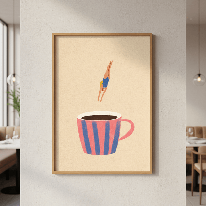 Coffee Dive by Henry Rivers wall - art - picture - poster