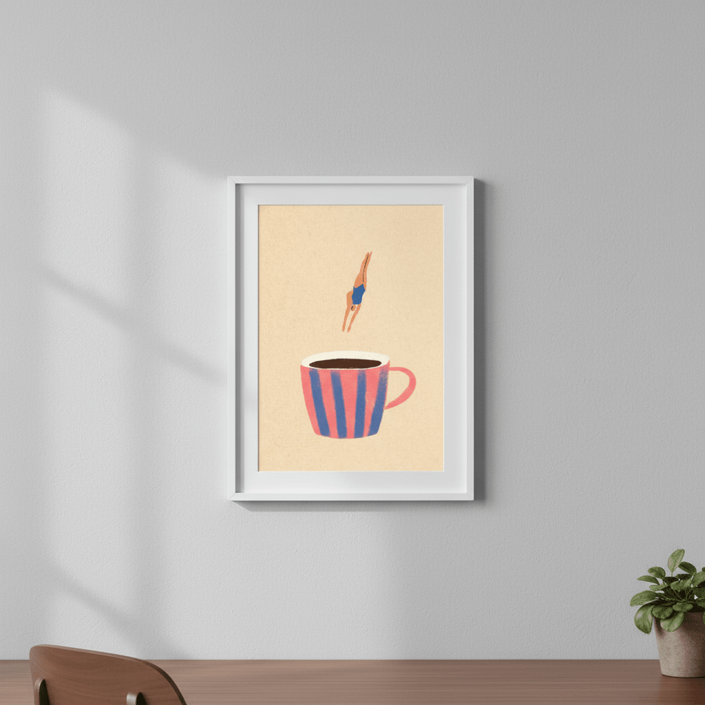 Coffee Dive by Henry Rivers wall - art - picture - poster