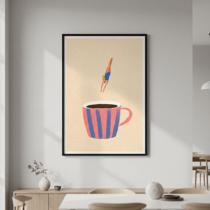Coffee Dive by Henry Rivers wall - art - picture - poster