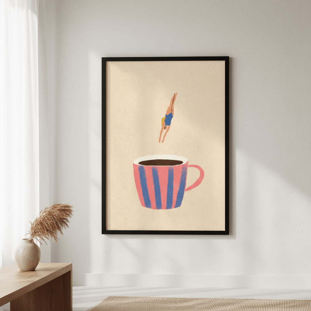 Coffee Dive by Henry Rivers wall - art - picture - poster