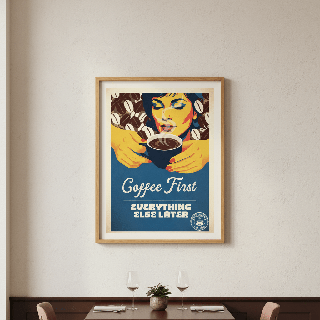 Coffee First, Everything Else Later wall - art - picture - poster