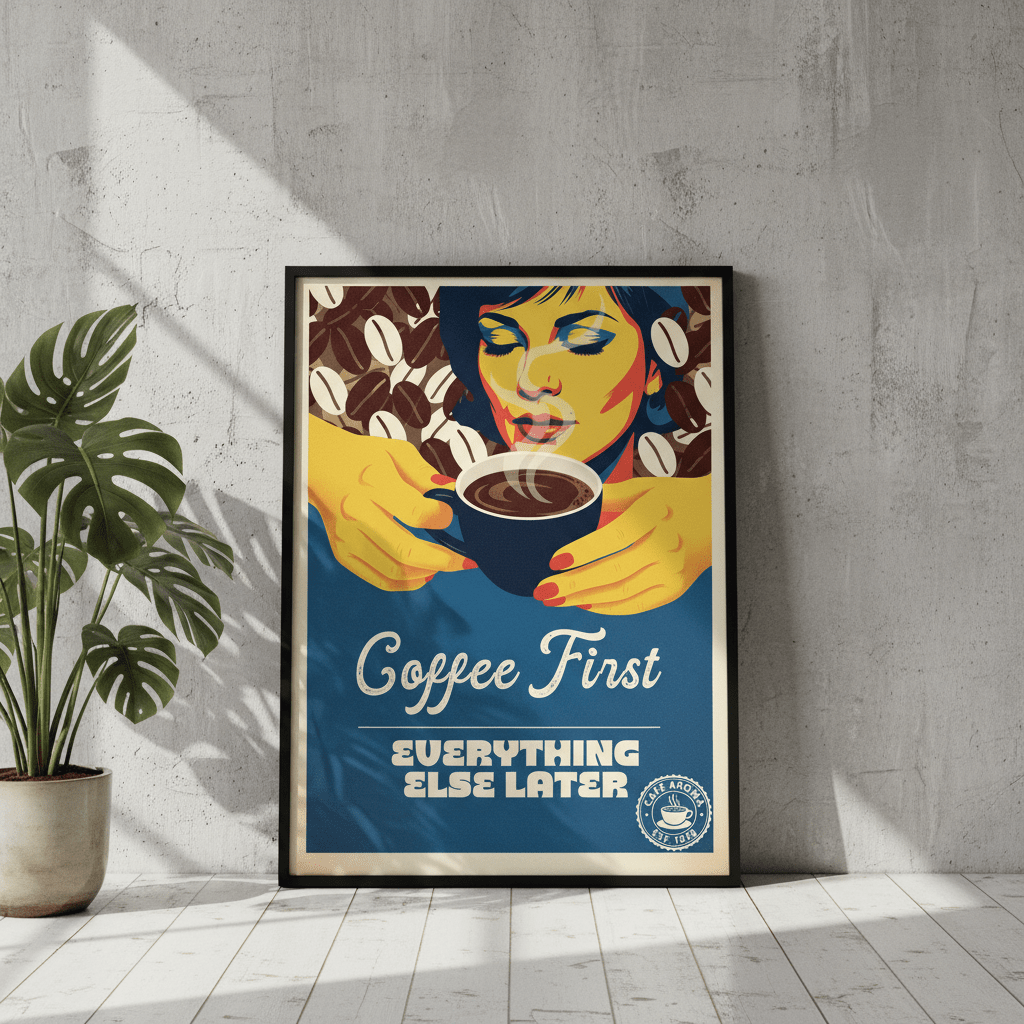 Coffee First, Everything Else Later wall - art - picture - poster