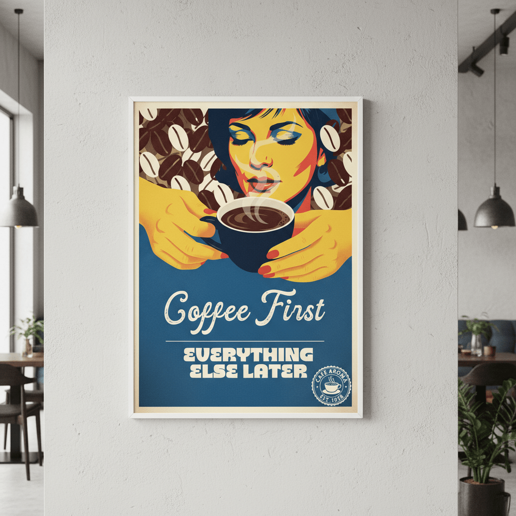Coffee First, Everything Else Later wall - art - picture - poster