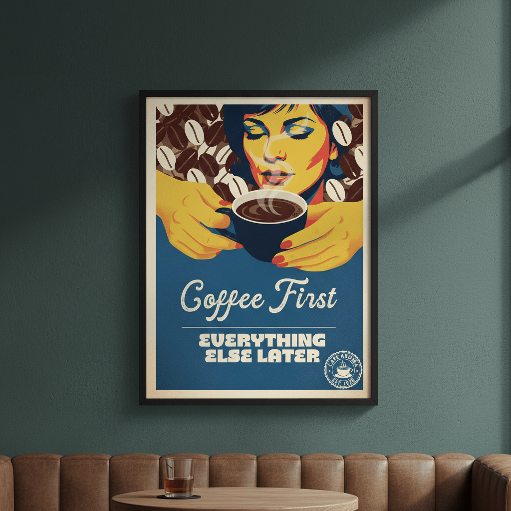 Coffee First, Everything Else Later wall - art - picture - poster