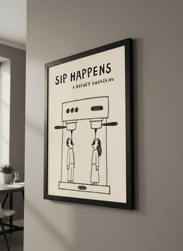 Contemporary wall art featured in a bright modern office workspace