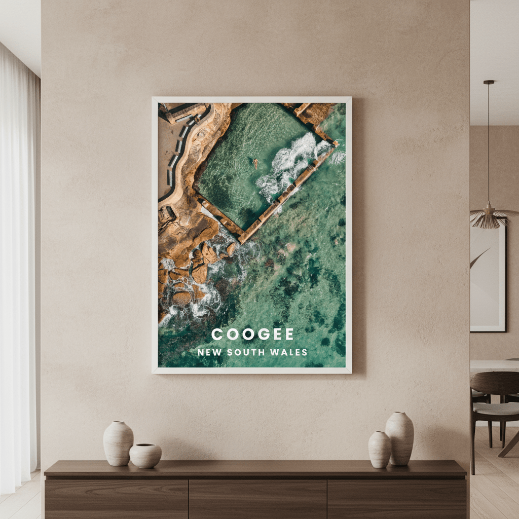 Cogee Rockpool Travel Poster, NSW by L10 wall - art - picture - poster
