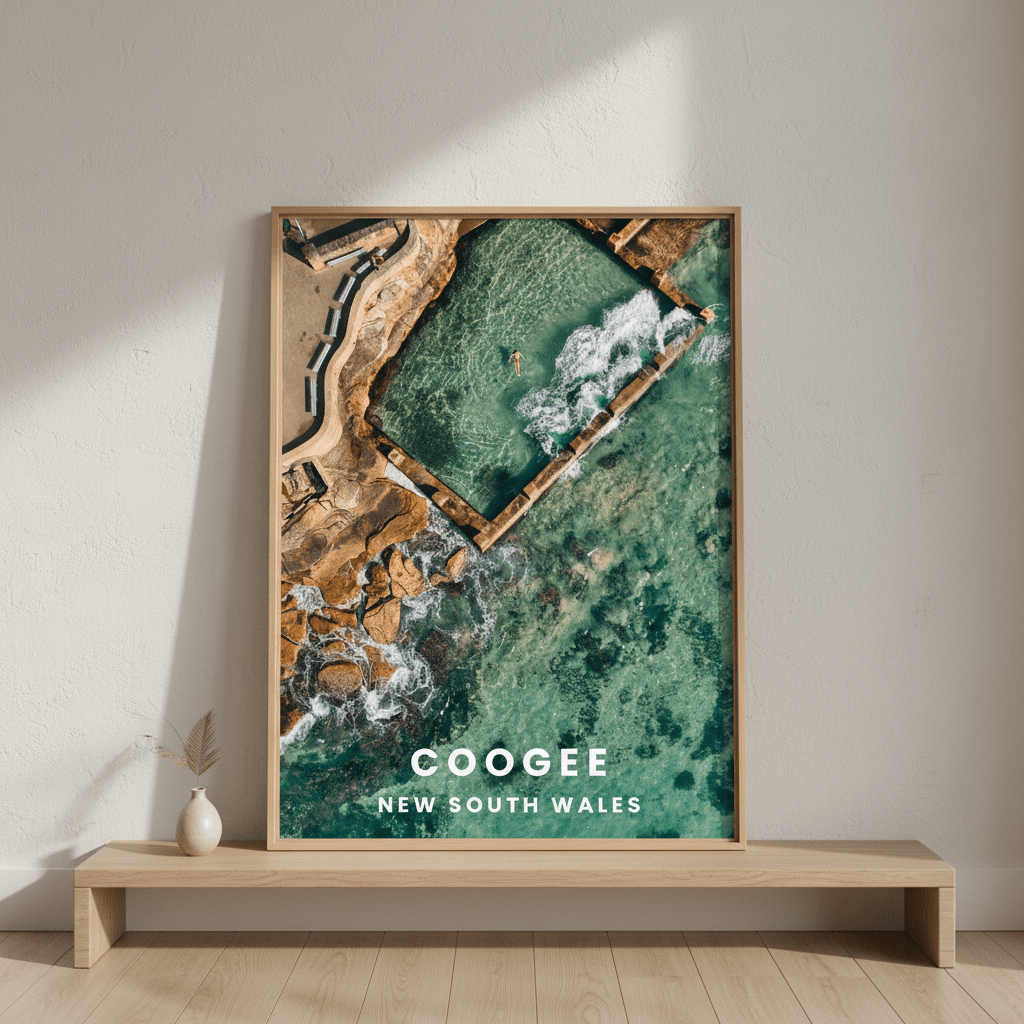 Cogee Rockpool Travel Poster, NSW by L10 wall - art - picture - poster