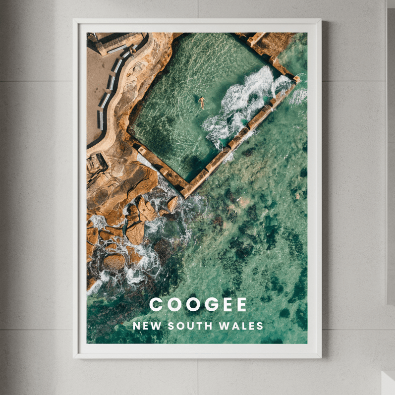 Cogee Rockpool Travel Poster, NSW by L10 wall - art - picture - poster
