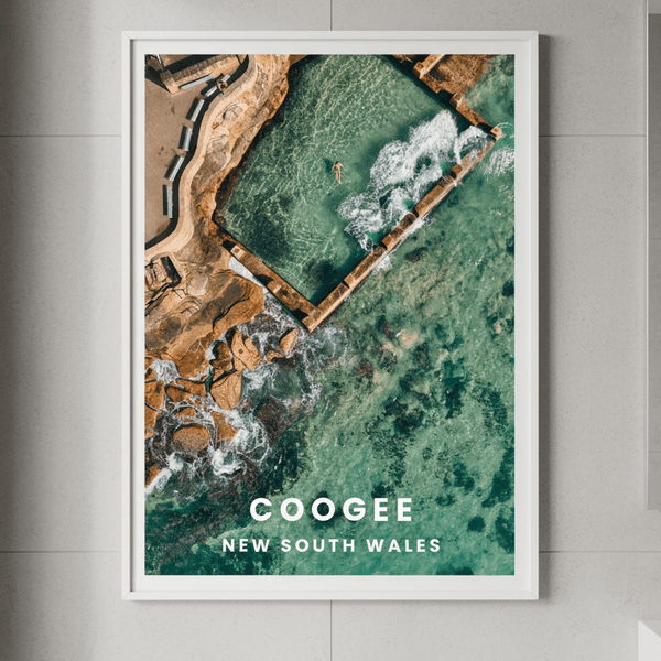 Cogee Rockpool Travel Poster, NSW by L10