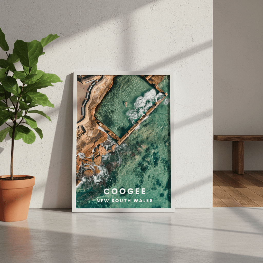 Cogee Rockpool Travel Poster, NSW by L10 wall - art - picture - poster