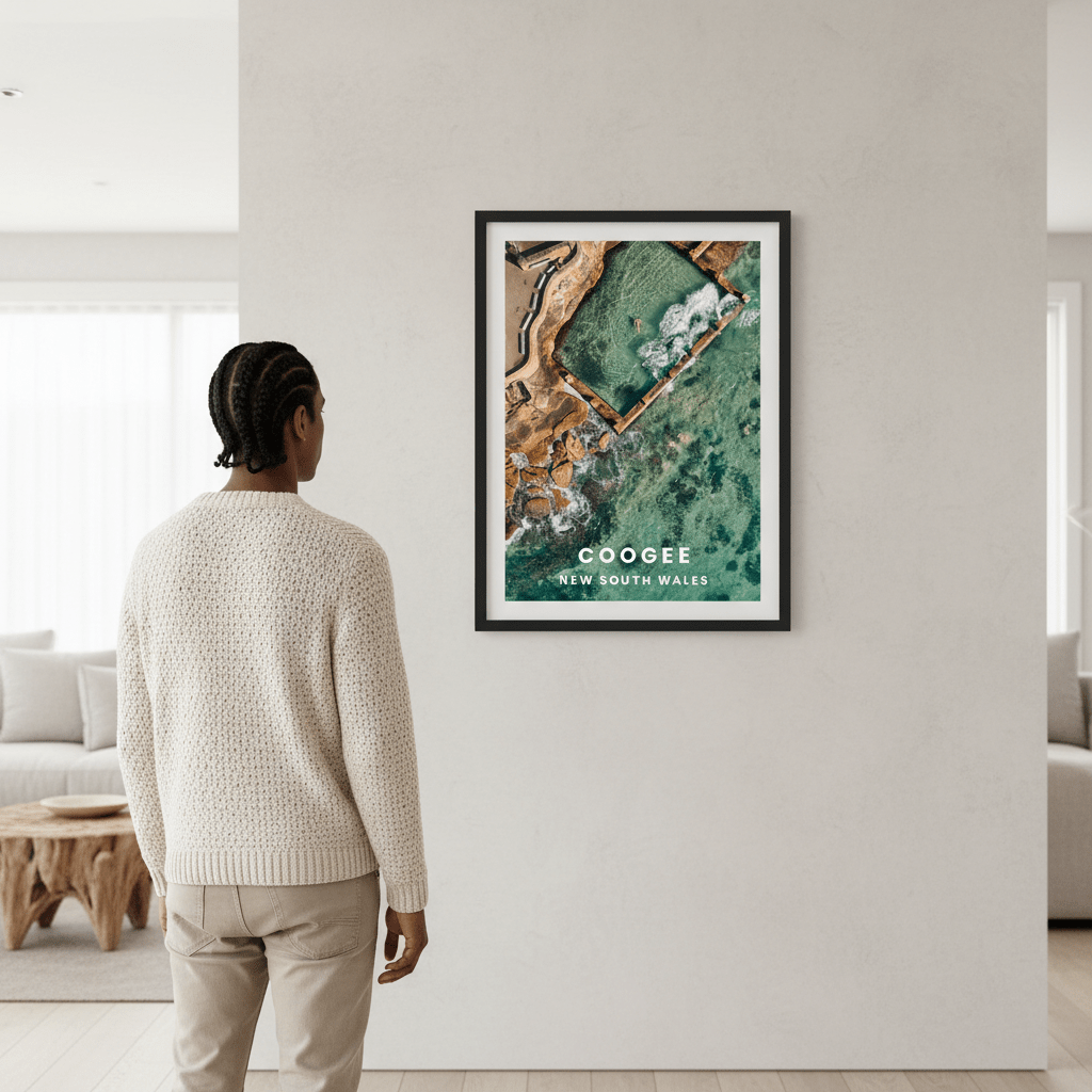 Cogee Rockpool Travel Poster, NSW by L10 wall - art - picture - poster