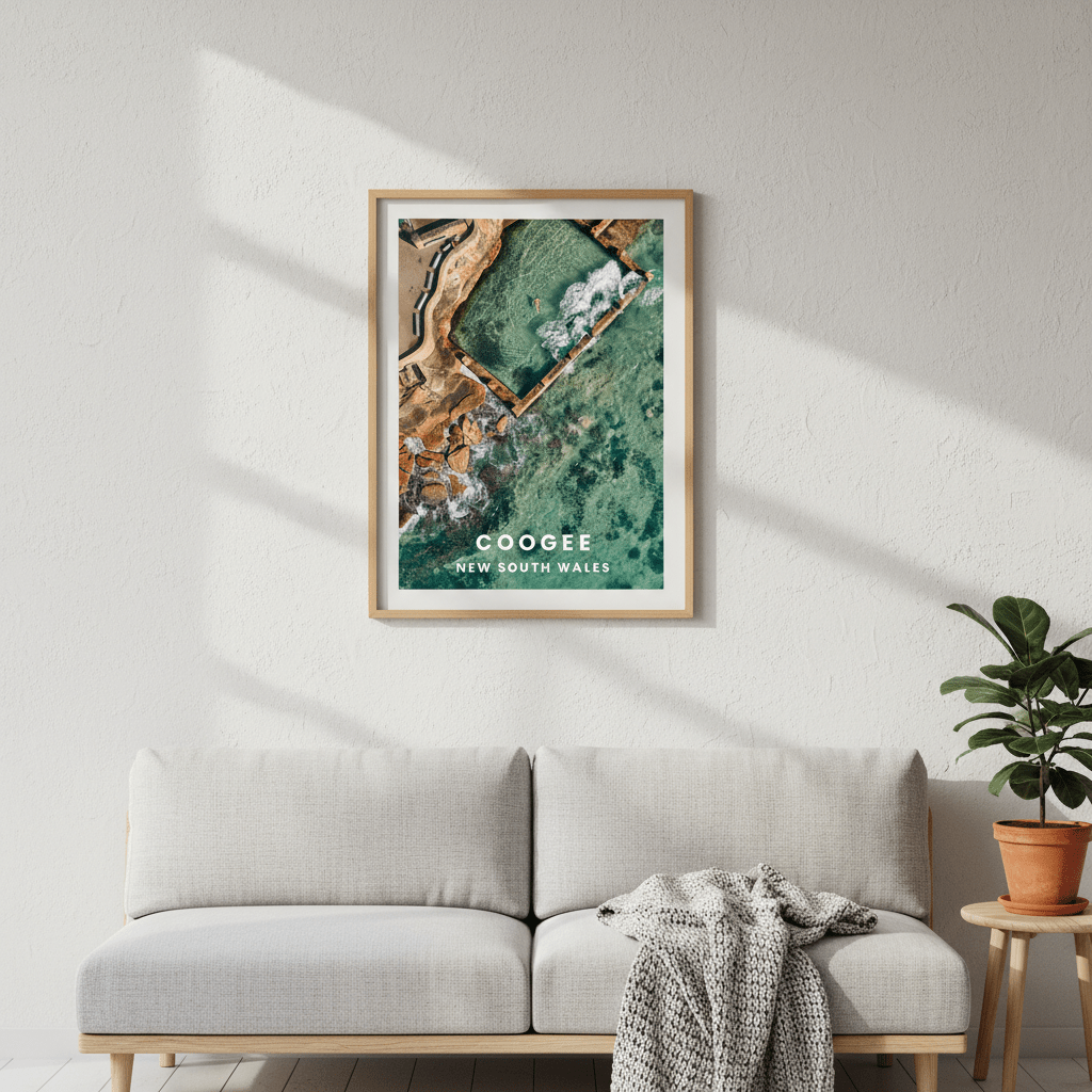 Cogee Rockpool Travel Poster, NSW by L10 wall - art - picture - poster