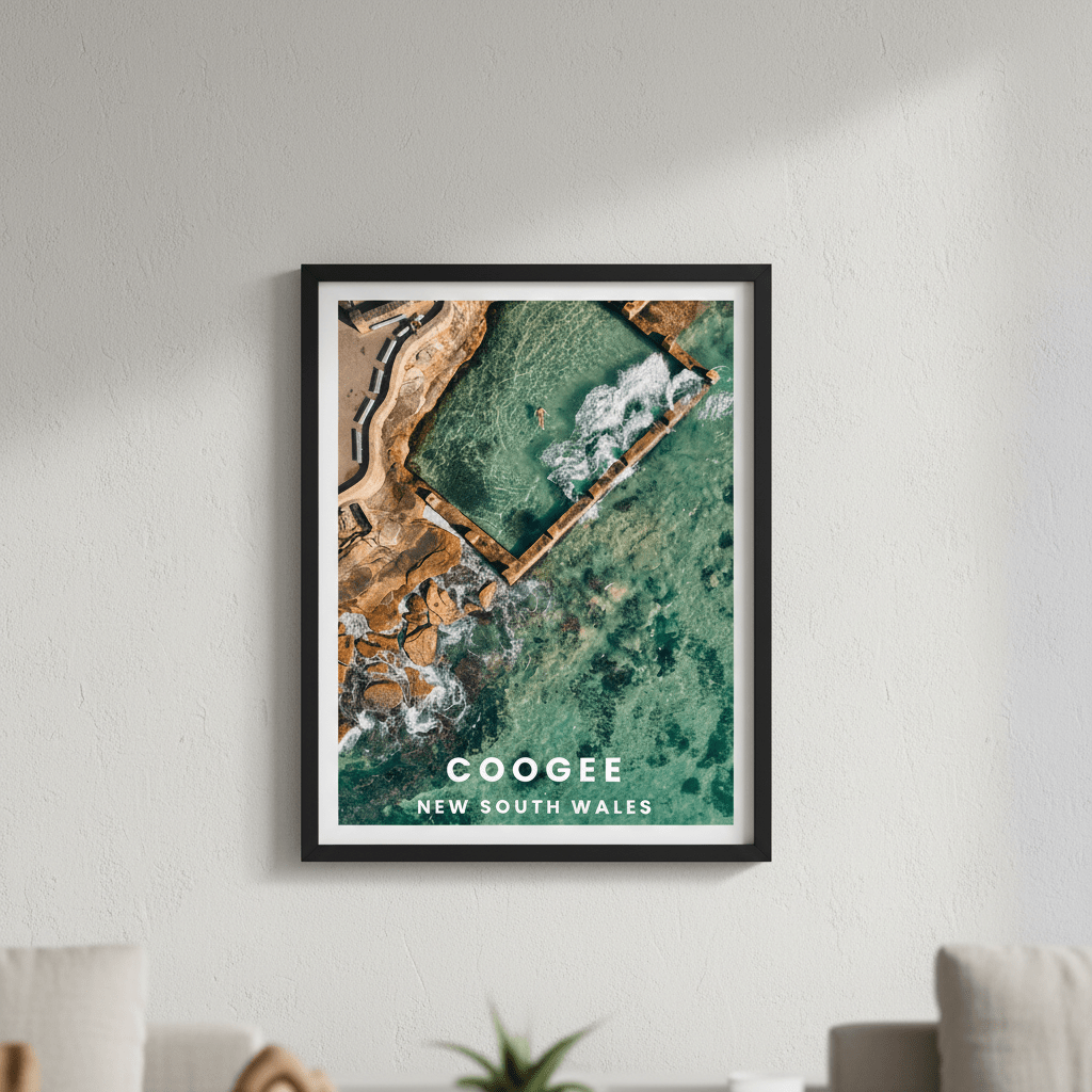 Cogee Rockpool Travel Poster, NSW by L10 wall - art - picture - poster