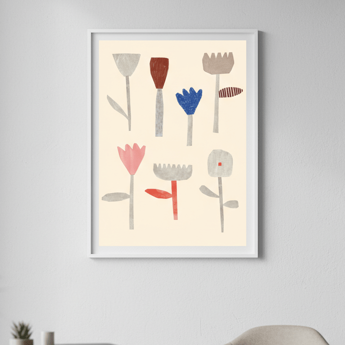 Collage Flowers by Silvia Visscher wall - art - picture - poster