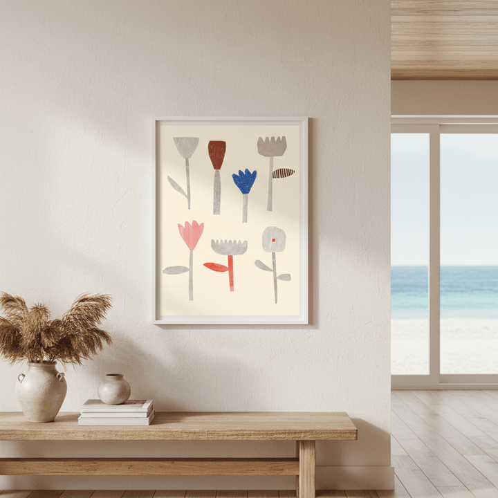 Collage Flowers by Silvia Visscher wall - art - picture - poster