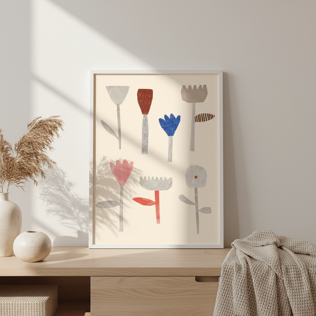 Collage Flowers by Silvia Visscher wall - art - picture - poster