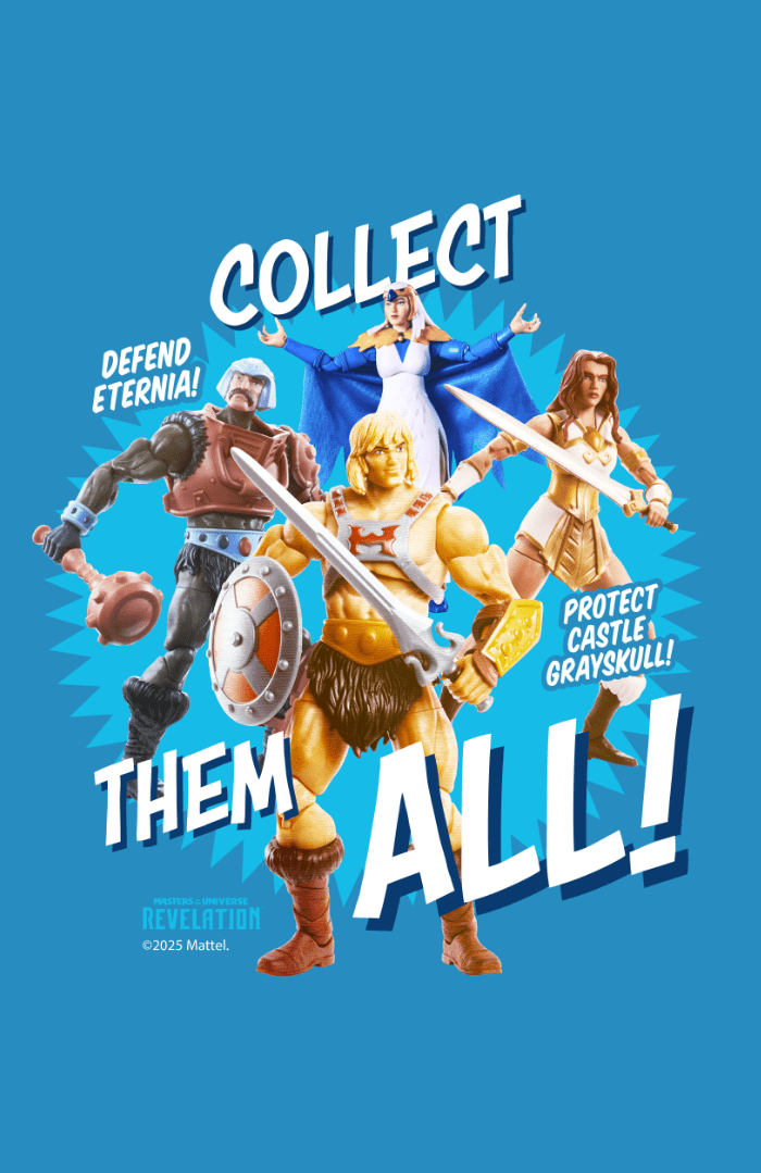 Collect Them All Retro Toy Box Masters of the Universe Print frame