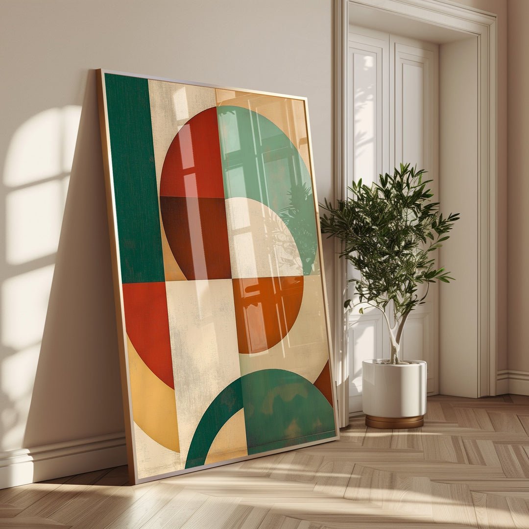Colour Circle Abstract Puzzle Wall Print - Style My Wall