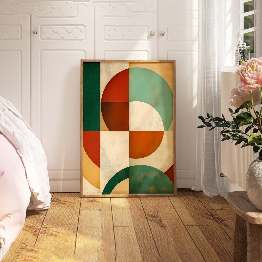 Colour Circle Abstract Puzzle Wall Print - Style My Wall