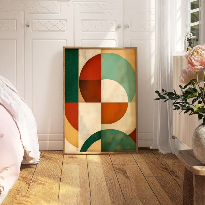 Colour Circle Abstract Puzzle Wall Print - Style My Wall