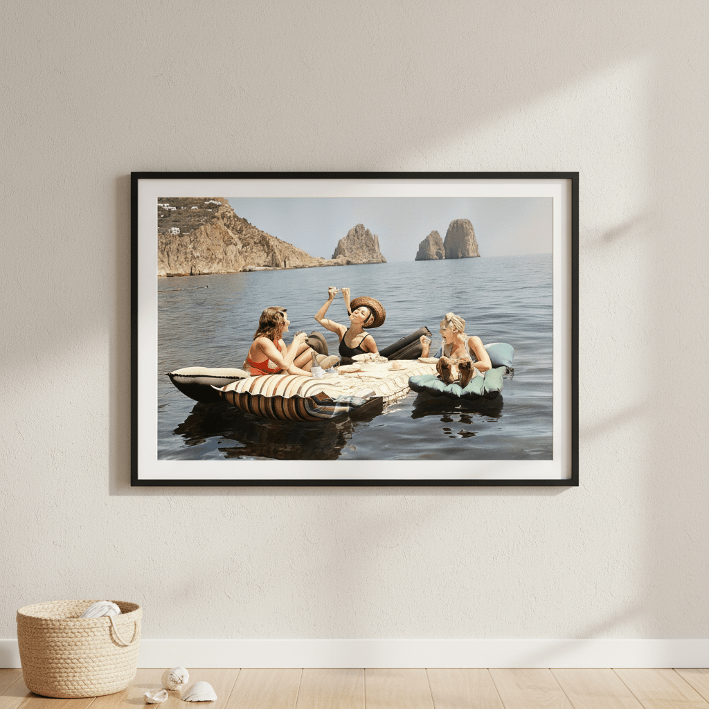 Colour Spaghetti On The Lake Vintage Wall Art Photography wall - art - picture - poster