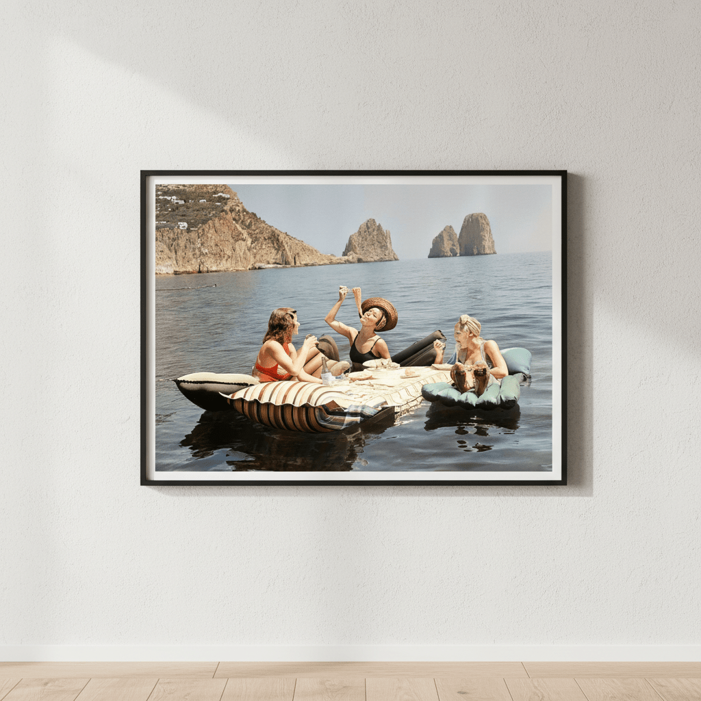 Colour Spaghetti On The Lake Vintage Wall Art Photography wall - art - picture - poster