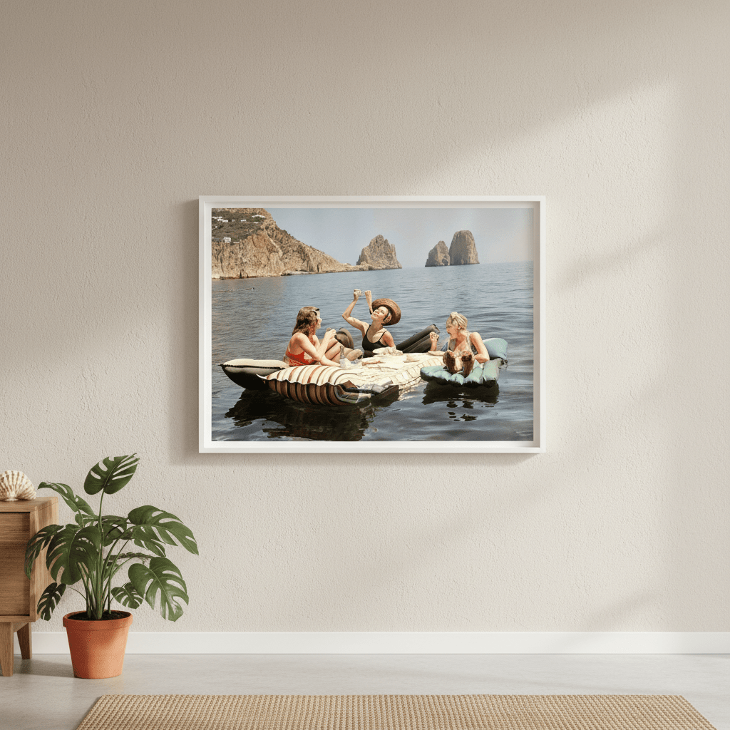 Colour Spaghetti On The Lake Vintage Wall Art Photography wall - art - picture - poster