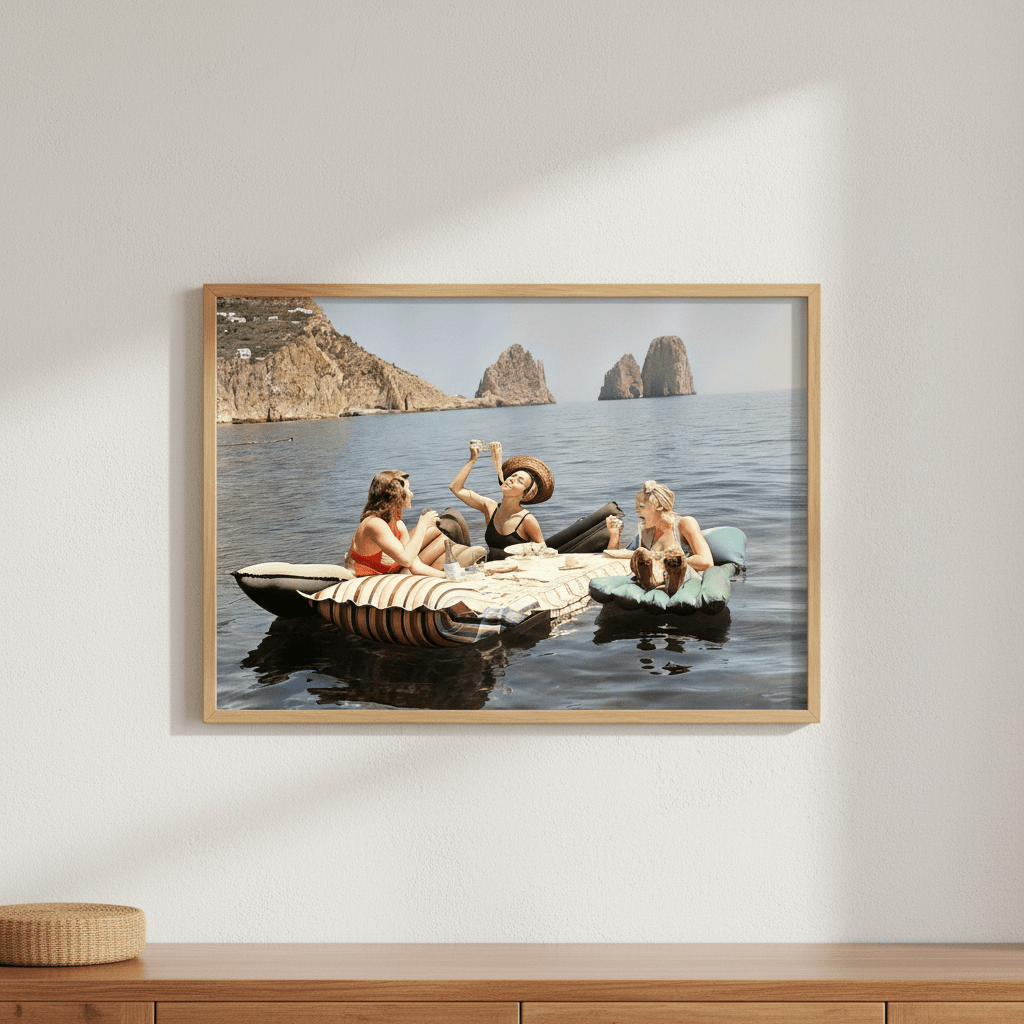 Colour Spaghetti On The Lake Vintage Wall Art Photography wall - art - picture - poster