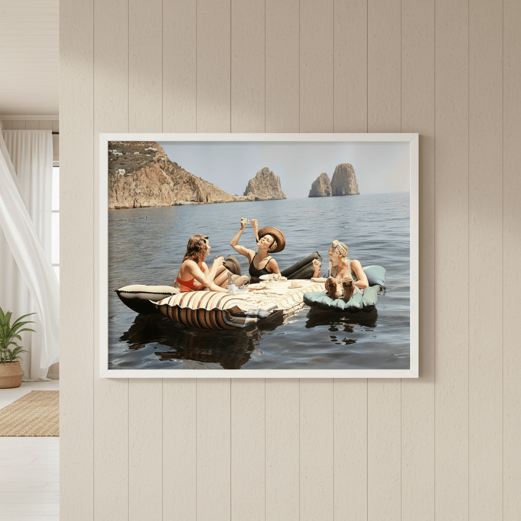 Colour Spaghetti On The Lake Vintage Wall Art Photography wall - art - picture - poster