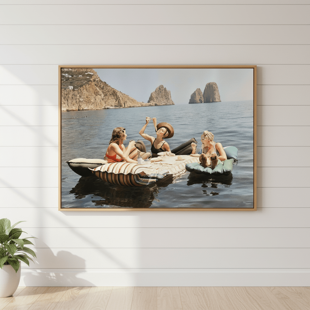 Colour Spaghetti On The Lake Vintage Wall Art Photography wall - art - picture - poster