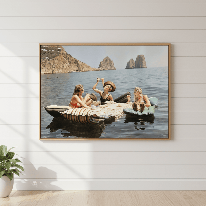 Colour Spaghetti On The Lake Vintage Wall Art Photography wall - art - picture - poster