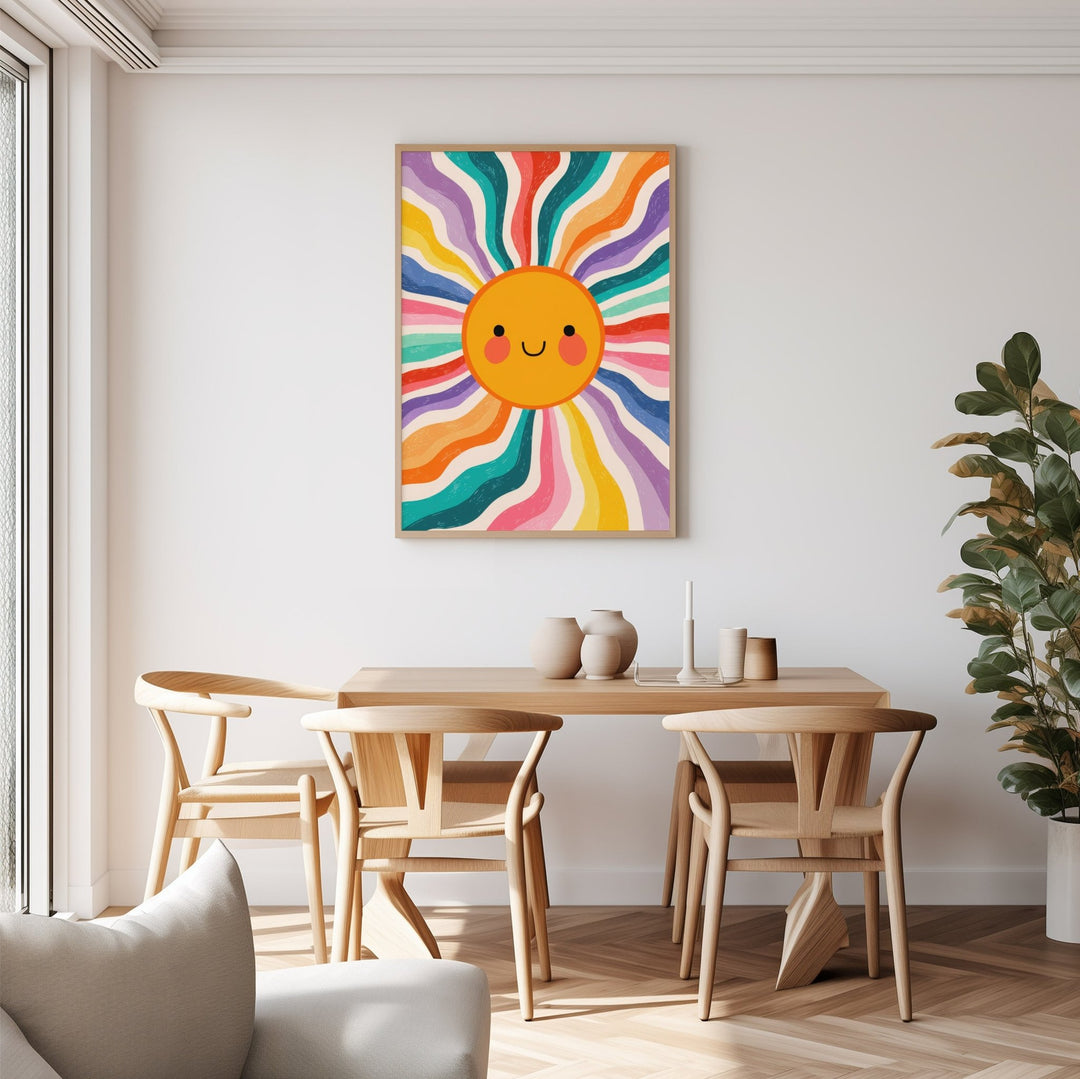 Coloured Sun Kids Wall Art Print wall - art - picture - poster