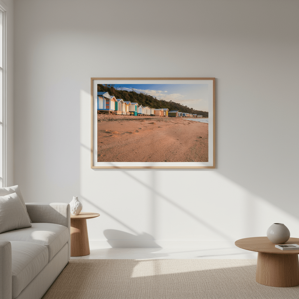 Colourful Beach Boxes by Steven Scott wall - art - picture - poster