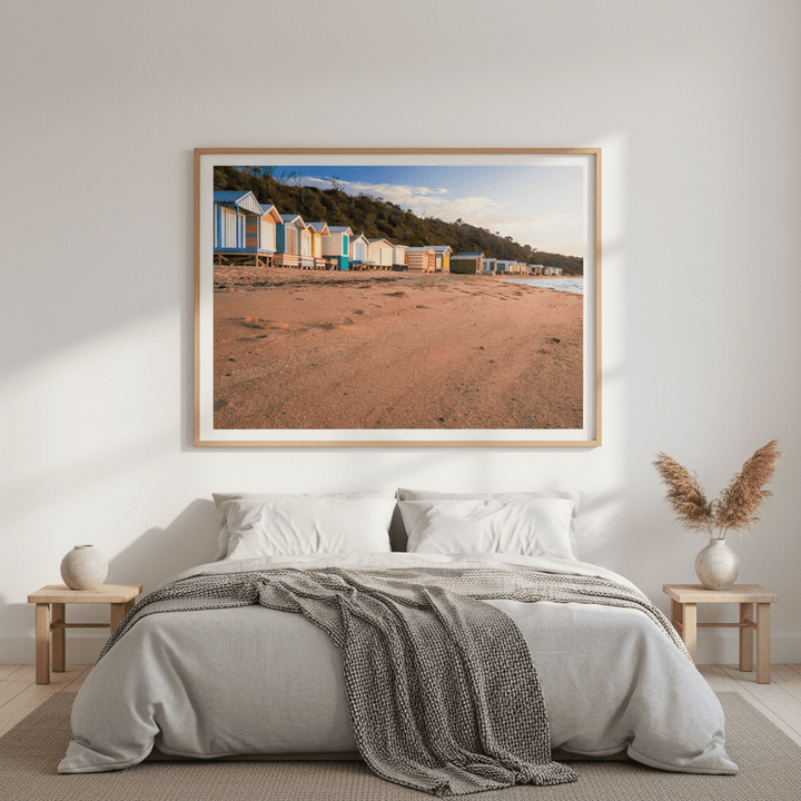 Colourful Beach Boxes by Steven Scott wall - art - picture - poster