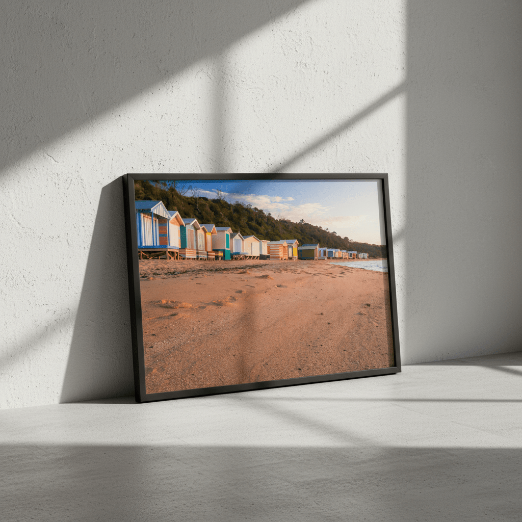 Colourful Beach Boxes by Steven Scott wall - art - picture - poster