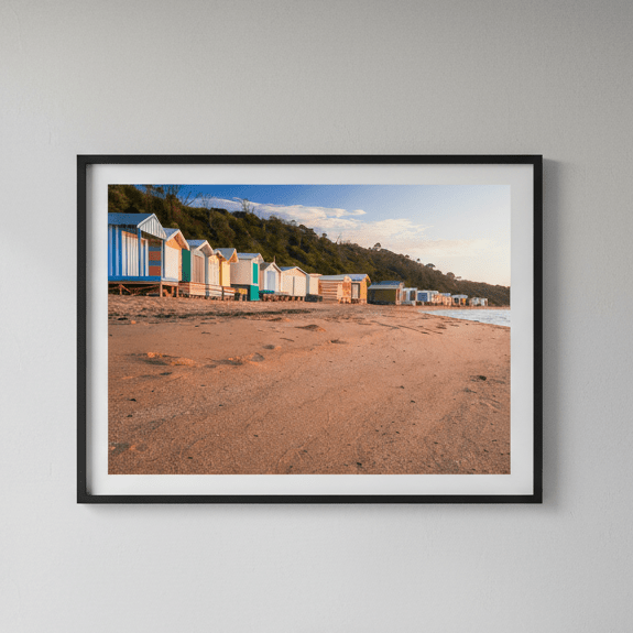 Colourful Beach Boxes by Steven Scott wall - art - picture - poster