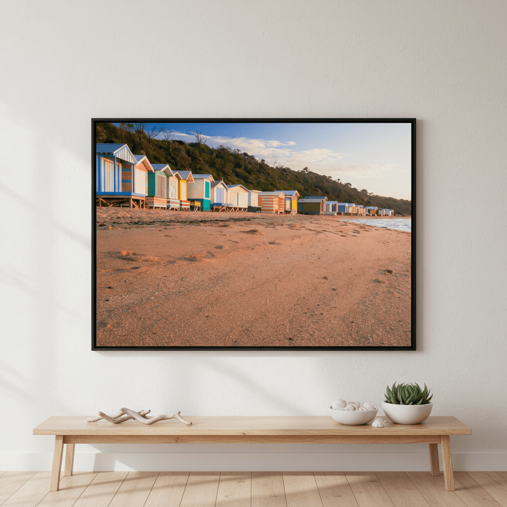 Colourful Beach Boxes by Steven Scott wall - art - picture - poster