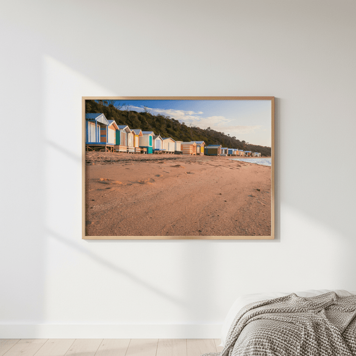Colourful Beach Boxes by Steven Scott wall - art - picture - poster