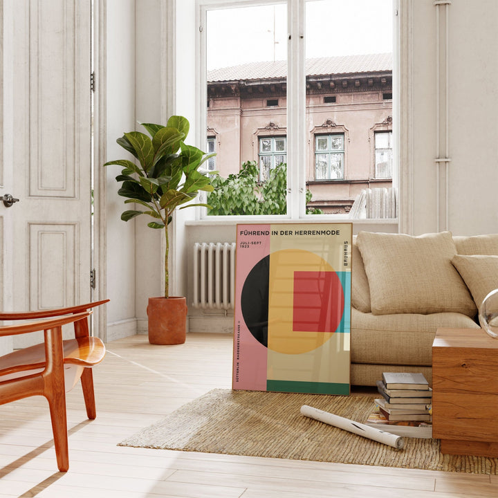 Colourful Geometric Shape Wall Art by Bauhaus - Style My Wall