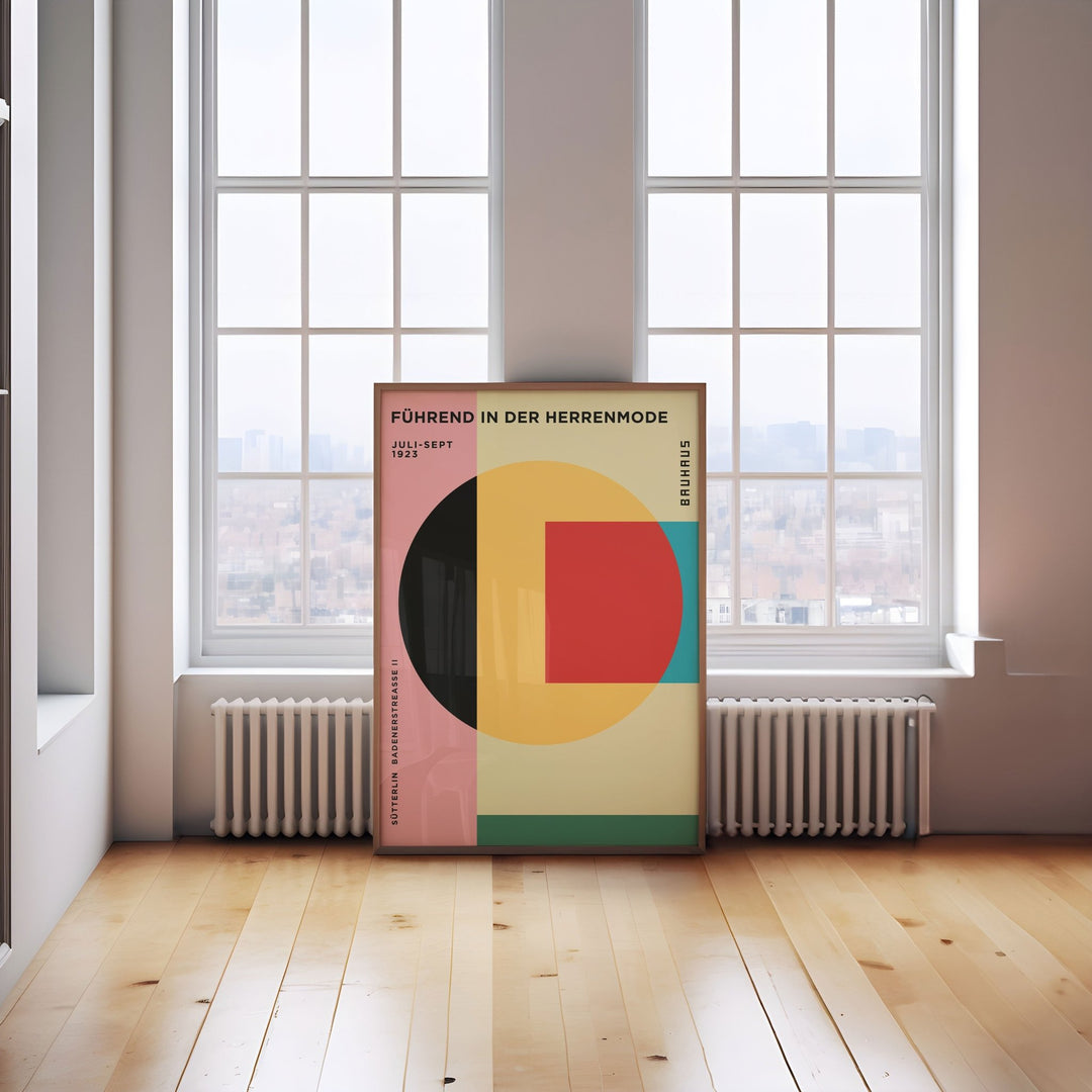 Colourful Geometric Shape Wall Art by Bauhaus - Style My Wall