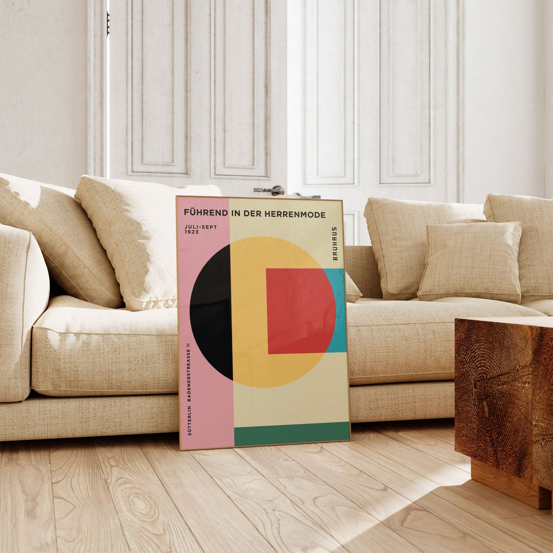 Colourful Geometric Shape Wall Art by Bauhaus - Style My Wall