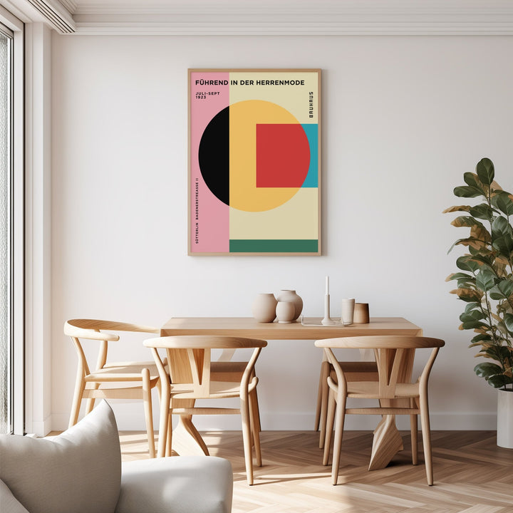 Colourful Geometric Shape Wall Art by Bauhaus - Style My Wall