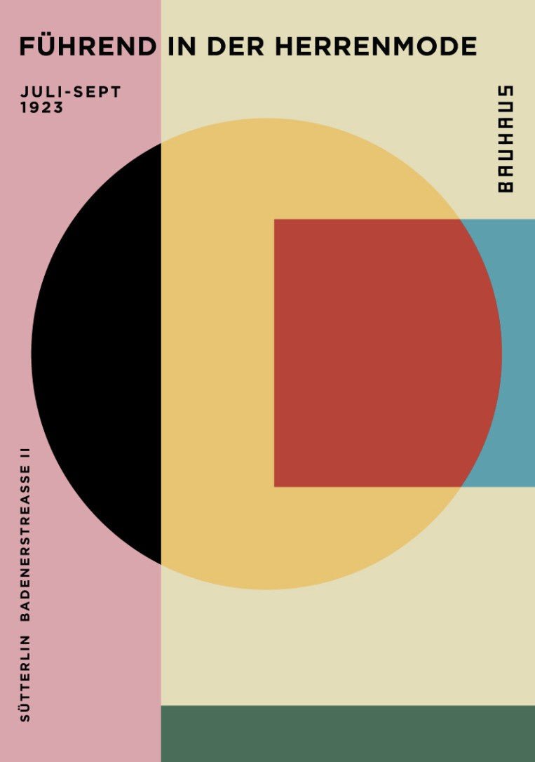 Colourful Geometric Shape Wall Art by Bauhaus
