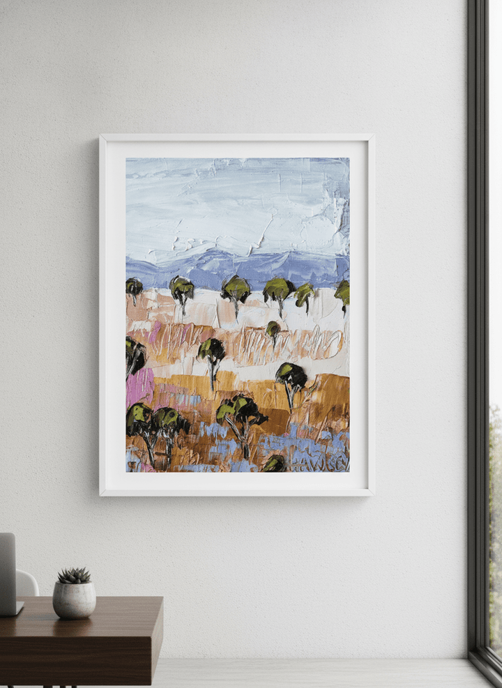 Contemporary wall art featured in a bright modern office workspace