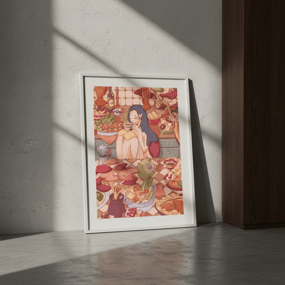 Come Over I Made Too Much Food by Lauren Ly wall - art - picture - poster