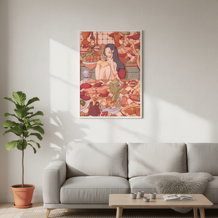 Come Over I Made Too Much Food by Lauren Ly wall - art - picture - poster