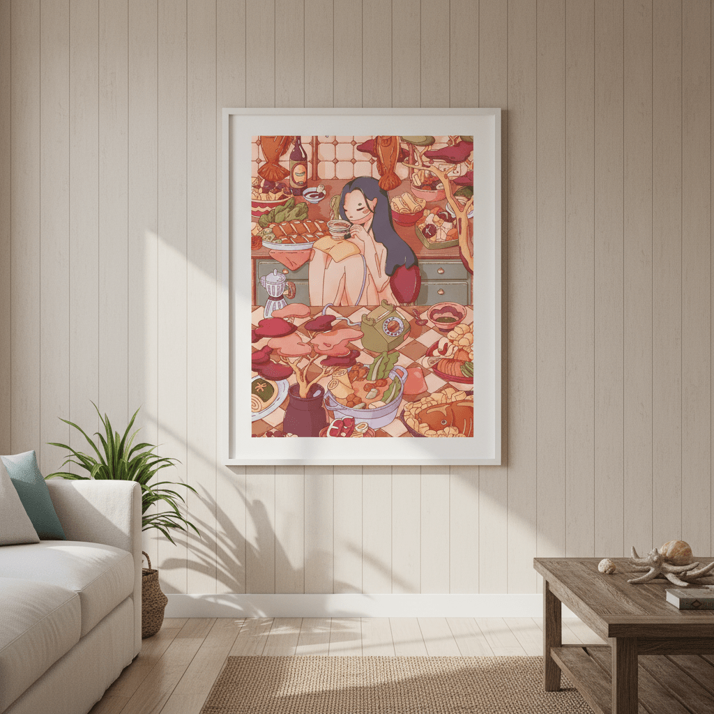 Come Over I Made Too Much Food by Lauren Ly wall - art - picture - poster